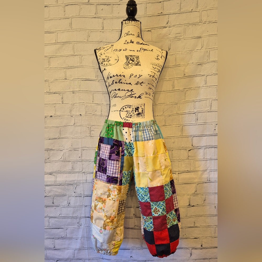 Patchwork Women Long Bloomers - Multicolor